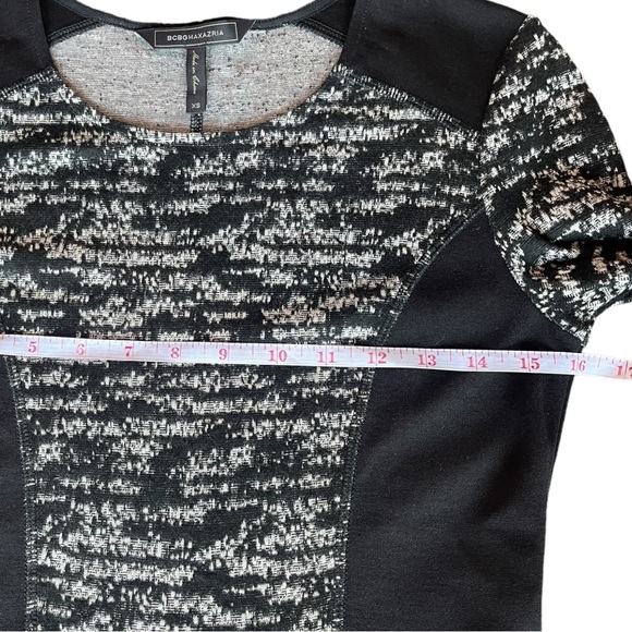 BCBG Grey and Black Dress Stretchy and Flowy Extra Small - Picture 9 of 10